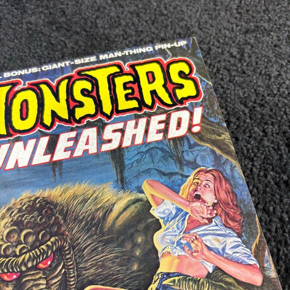 Monsters Unleashed! #5 April 1974 - Marvel Curtis Comics - Man-Thing - Vintage - Picture 3 of 9